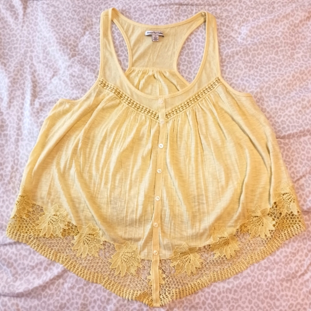 American Eagle lace racerback tank top